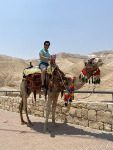 Brian Freedman on camel 